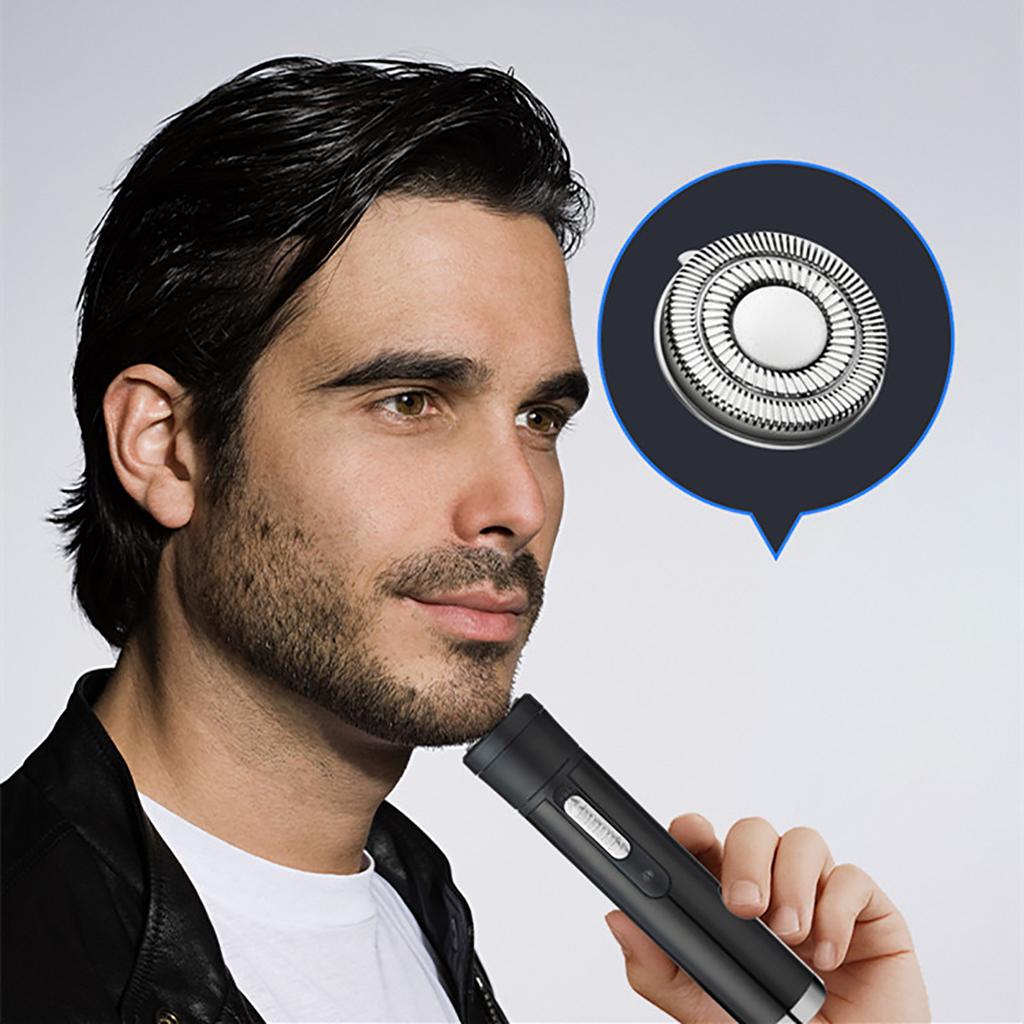 4 in 1 Nasenhaartrimmer Set USB Wiederaufladbar Kabellos Tragbar 400mAh Augenbrauen Bartschneider Set Himmelblau