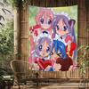 Lucky Star Comedy Anime Cartoon Tapestry Art Science Fiction Room Home Decor Wall Hanging Home Decor