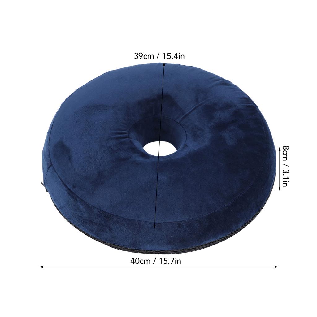 Donut Pillow Seat Cushion Memory Foam Donut Chair Cushions for Postpartum Pregnancy Hemorrhoids Tailbone Relief Navy Blue