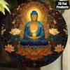 Vintage Buddhist Spiritual Art Metal Wall Decor Home Office Yoga Gift