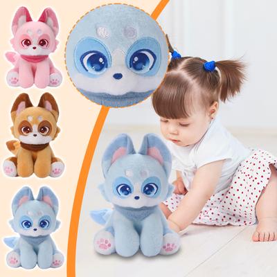 Foxes Plush Toy Sleeping On The Bed (without Label)