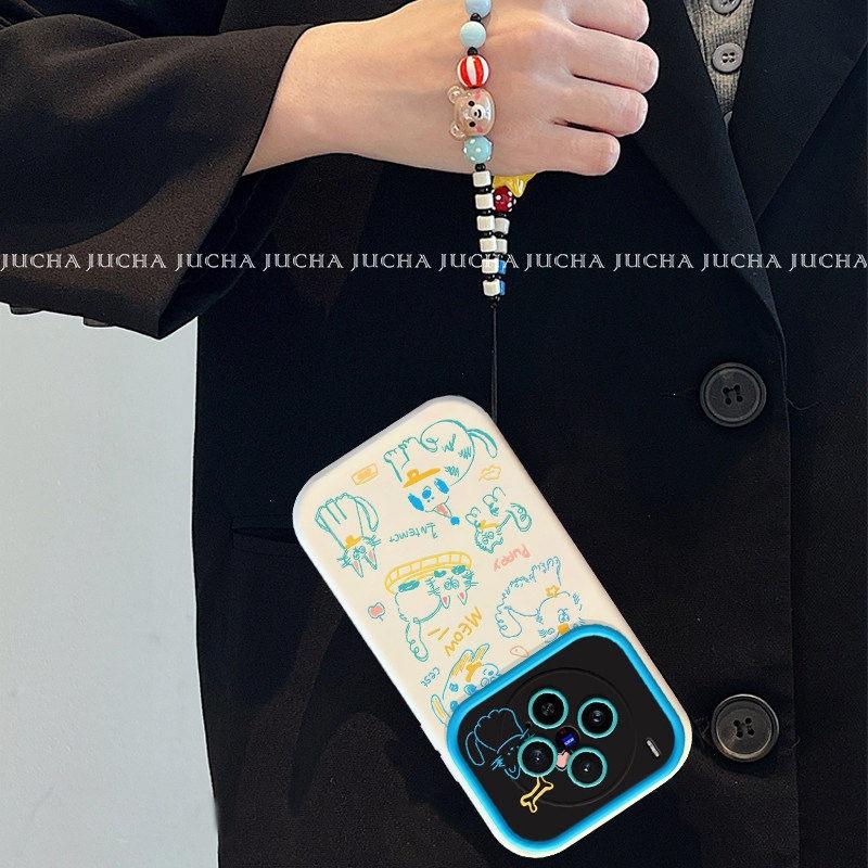 Applicable To Vivox300ultra Mobile Phone Case Lens All-inclusive Cartoon New 300 Fashion Graffiti Cat and Dog Shopping Bag
