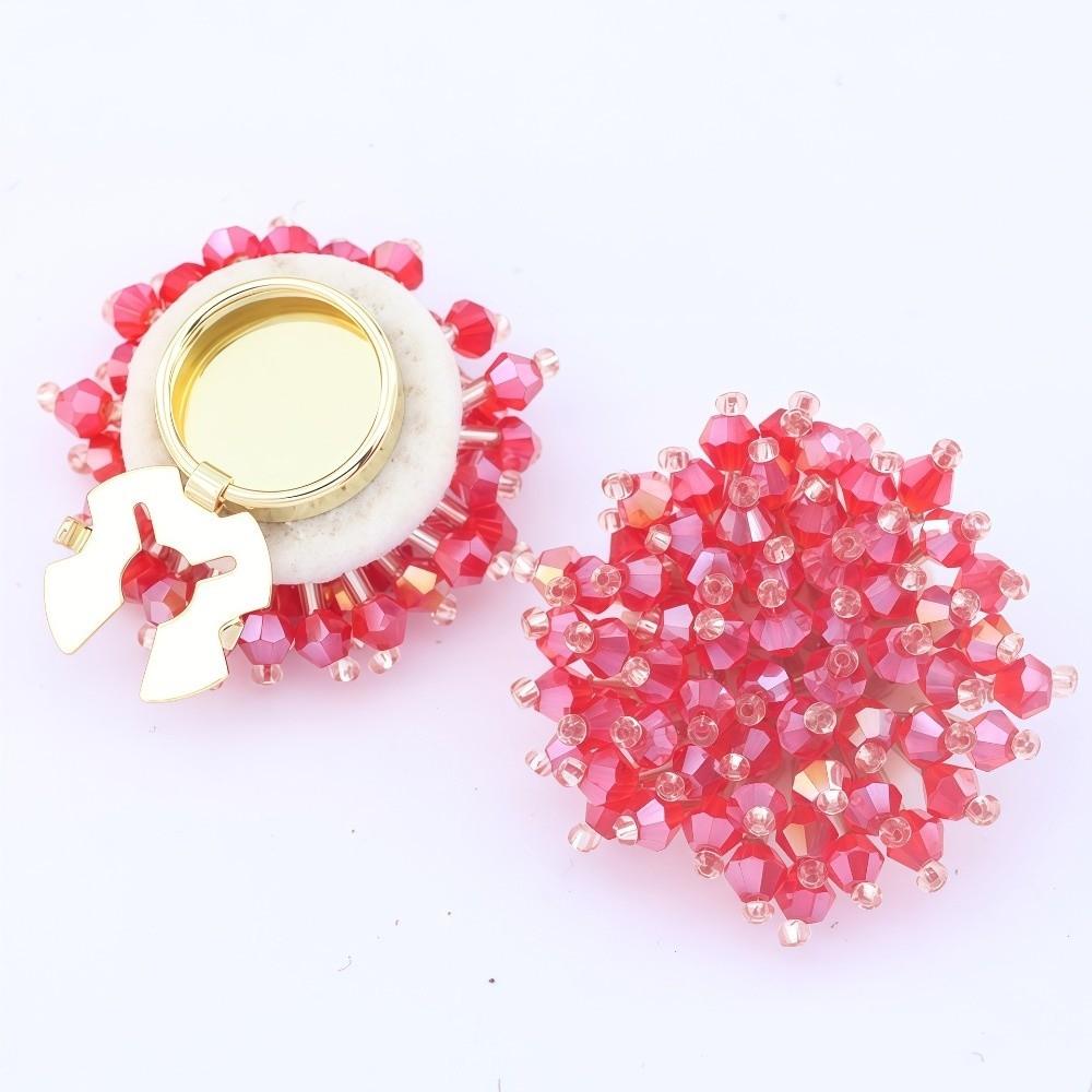 2pcs Colorful Crystal Beads Cufflinks Brass Base Button Cover Sleeve Button  Suit Accessories
