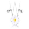 2pc Daisy BFF Necklace with Magnetism for Kids Elegant Flower Pendant Sister Necklace Girlfriend Gift DIY Women Fine Jewelry