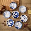 Cat Cartoon Ceramic Dish Home Table Dipping Dish Soy Sauce Dish Hot Pot Seasoning Small Vegetable Seasoning