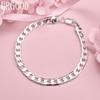 925 Sterling Silver Fashion 6mm Sideways Bracelet Wedding Gift Jewelry
