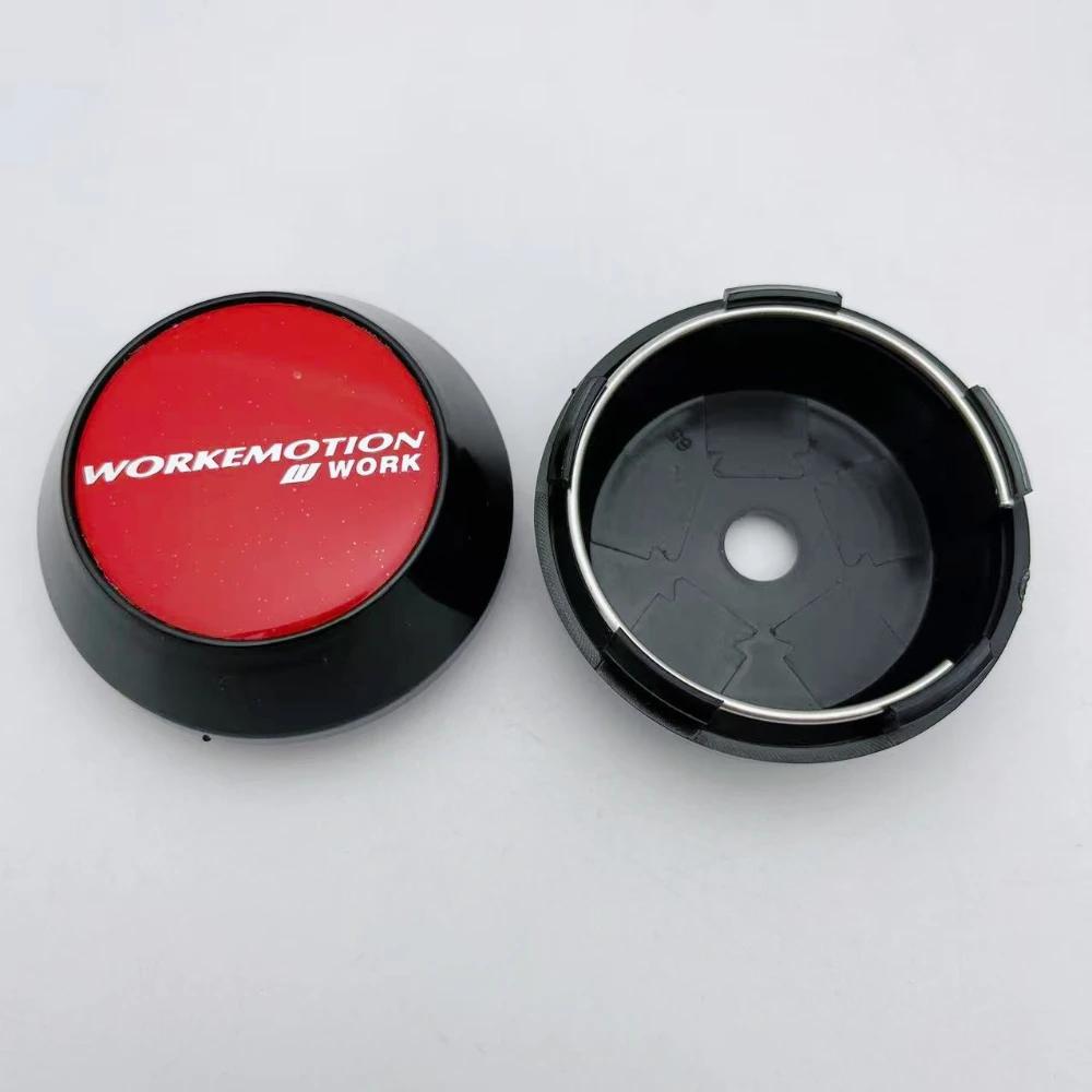 4pcs 60mm 64mm 65mm 68mm 69mm Car Wheel Center Caps With W Work Emotion Logo Badge High Cap Wheel Hubcaps Cover Car Accessories