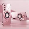 Luxury Transparent Plating Magnetic Bracket Case For Samsung A16 A06 A56 A26 A36 A55 A15 A35 A54 A24 A34 A14 A05S Stand Cover