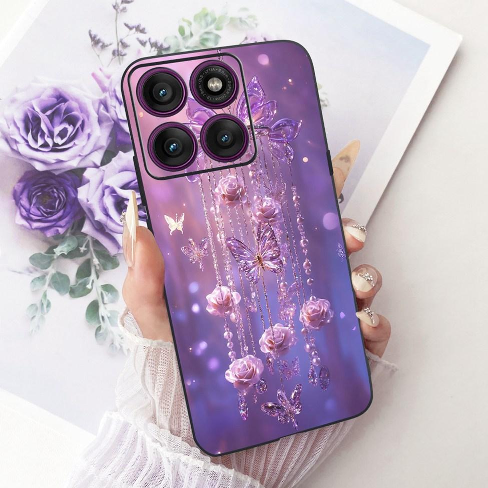 Case For Motorola Edge 60 Pro Cover XT2507-1 Fashion Cute Cat Funny Painted Bumper For Moto Edge 60 Pro Casing
