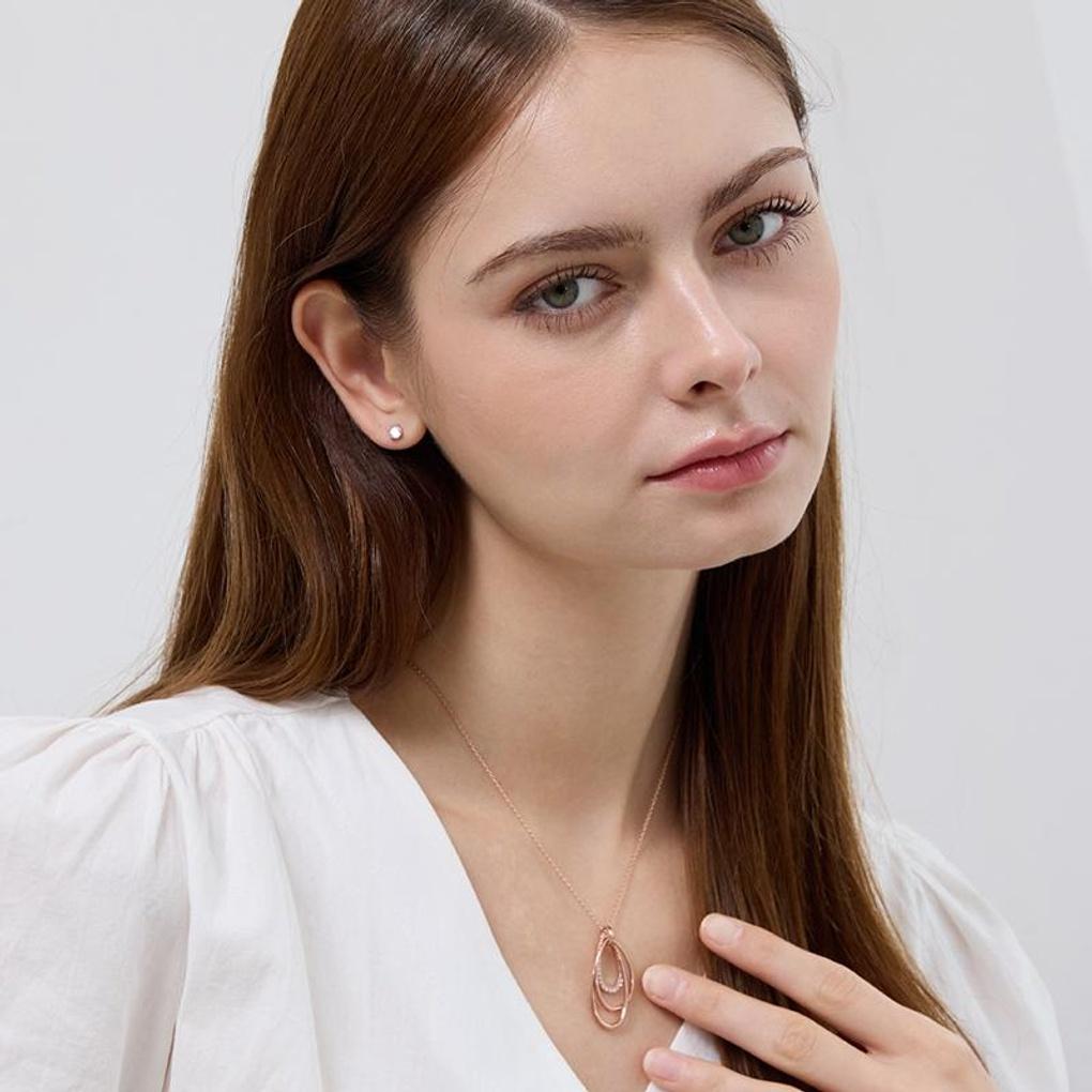 [LeShop] 14K Gold Plated Drop Necklace_LJ5232BRN