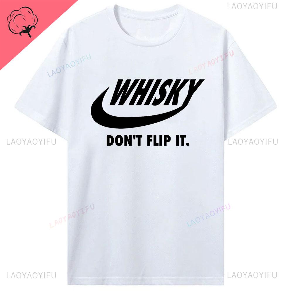 Sommer Heißer Verkauf Neuheit Trinken Whisky T Hemd Unisex Lustige Kurzarm Mode Hip Hop Baumwolle Crewneck Whisky Druck Unisex T-Shirt