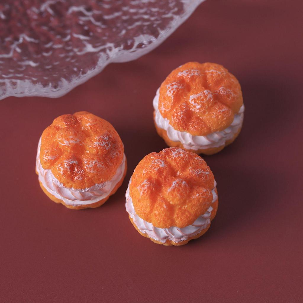 Childlike DIY Cream Bread Cake Keychain Pendant - Resin Craft Accessories