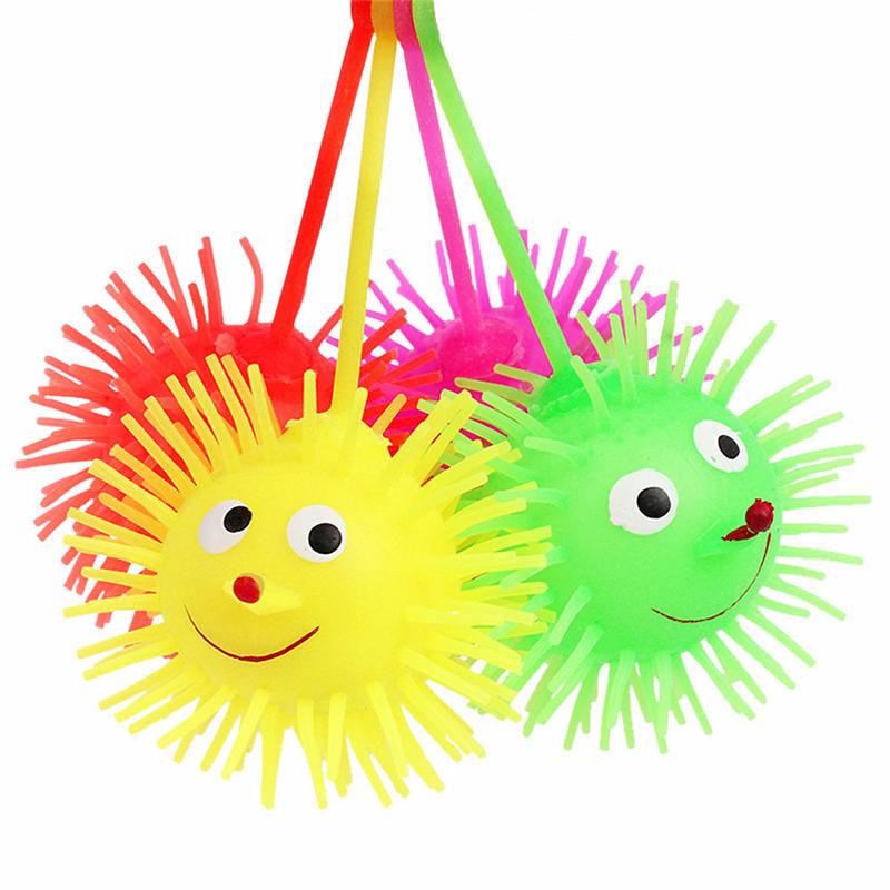 Child Soft Rubber Toy Elastic Glow Hairball