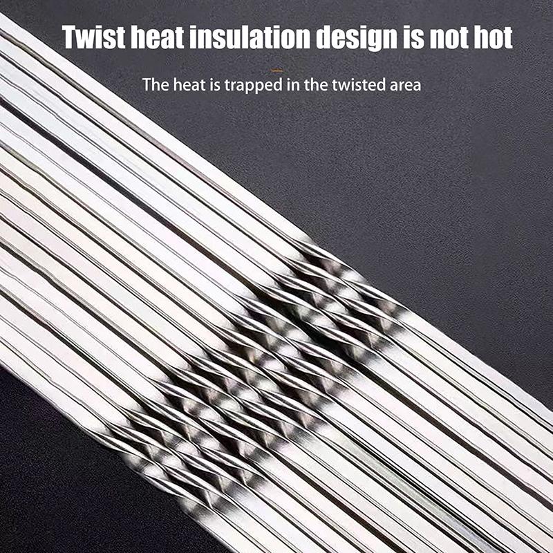 10 Stücke Silber Edelstahl Grillspieß Wiederverwendbare Grill Sticks Bbq Gabel Bbq Utensil Küche Outdoor Camping Werkzeug