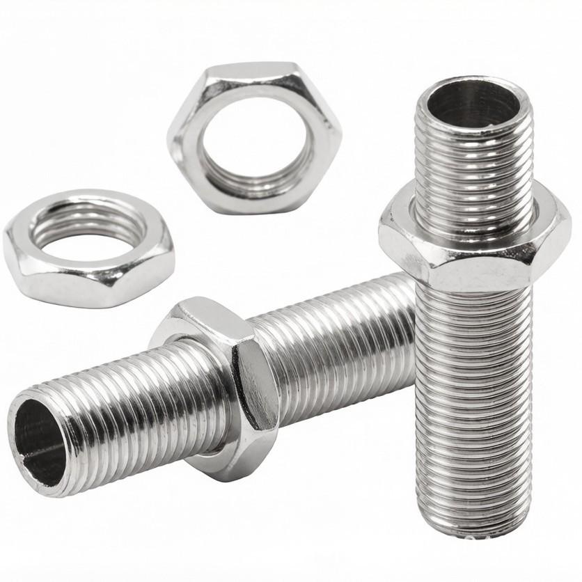 M6 Hollow Thread Tube Conduit Support Rod for Lamp Wiring