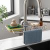 Adjustable Sink Shelf Aluminum Plastic Hanging Rack Durable Sink Organizer Rack  Dishcloth Drainer