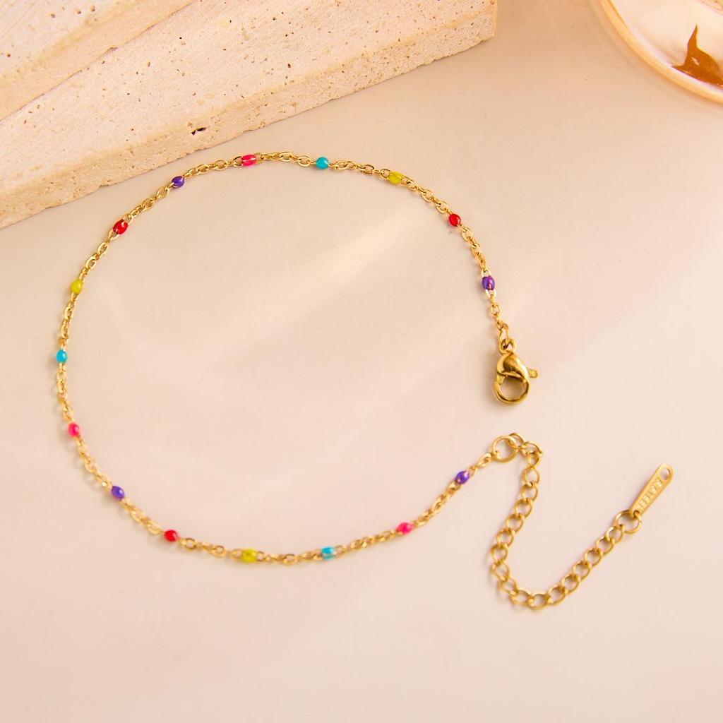 Stylish Titanium Steel Heart Anklet for Women – Durable, Versatile Beach Foot Chain