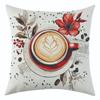 New Elegant Coffee Latte Linen Pillowcase for Holiday Decoration and Car Cushion Cover