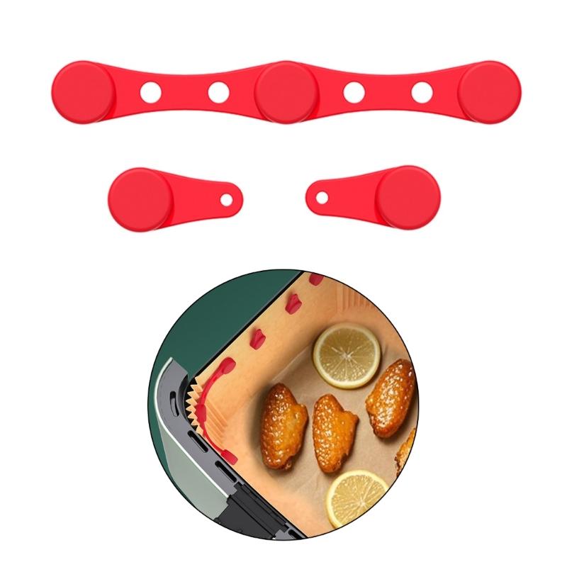 2 Set Air Fryers Silicone Magnetic Buckle for Securing Paper and Preventing Burns in High Temperature Environments