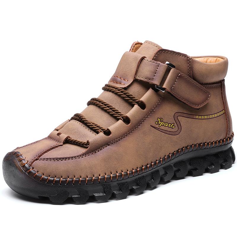 

Men s leather boots autumn and winter new men s high-top Martin boots handmade outdoor casual tooling leather boots large size 48