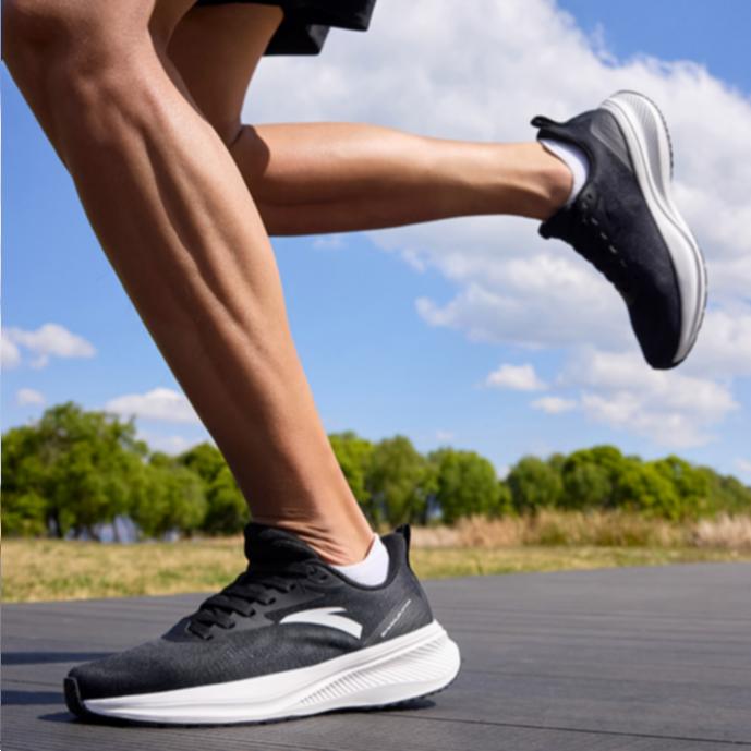Anta Comfortable Versatile Shock Absorbing Breathable Low Top Casual Running Shoes Men sneaker Black 112425534-5