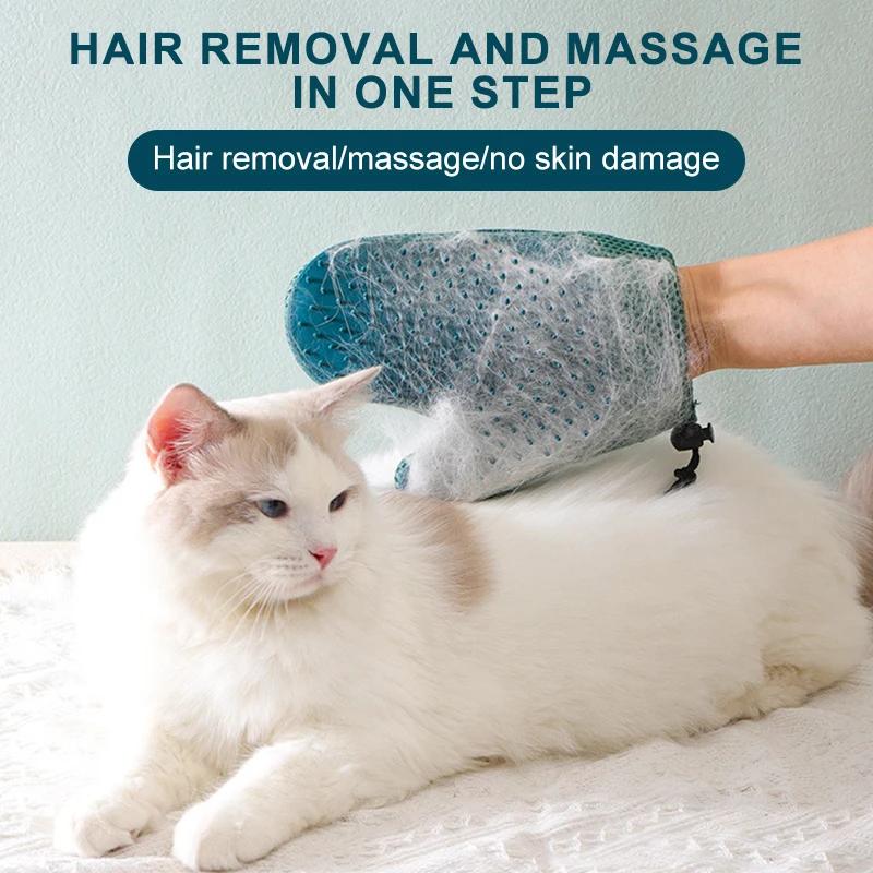 Luva de pelo de gato e luva removedora de pelos, escova de luva para tosa de cachorro para queda de pelos, luva removedora de pelos de animais de estimação para limpeza, luva de tosa