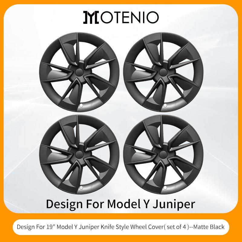 

4PCS for Model Y 2025-2026 Juniper 19 Inch Knife Style Hubcap Hub Cap Full Rim Cover Replacement Wheel Cap Accessories for Tesla Tesla&Juniper 2025&New Model Y 19Inch