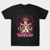 Men Black Print T-shirt Stranger Things - The Animated Series No-Cut Heat Transfer Print Cotton Tshirt