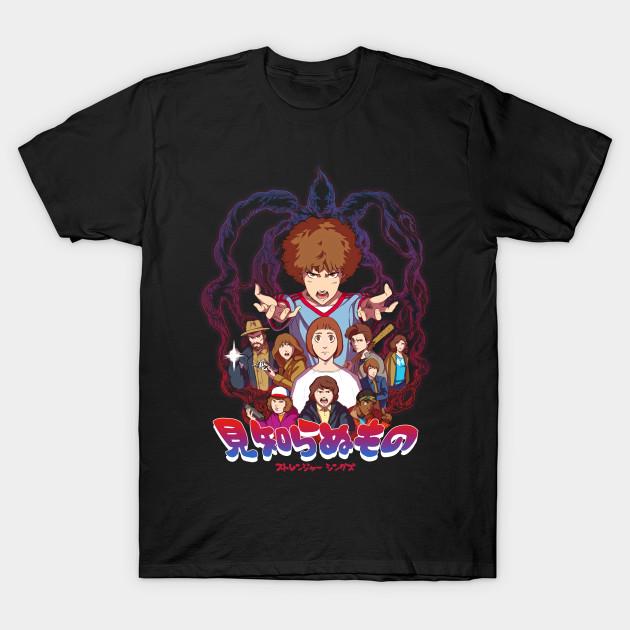 

Men Black Print T-shirt Stranger Things - The Animated Series No-Cut Transfer Paper Print Cotton Tshirt 3XL чёрный