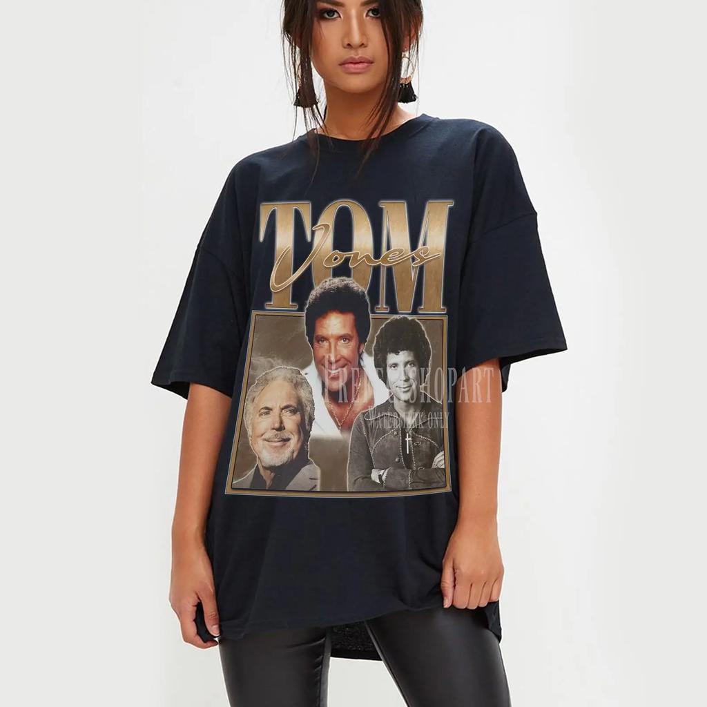 90s Vintage Tom Jones Retro T Shirt Casual Oversized Singer Homage for Fans vintage Washed graphic Comfortable homme Slightly