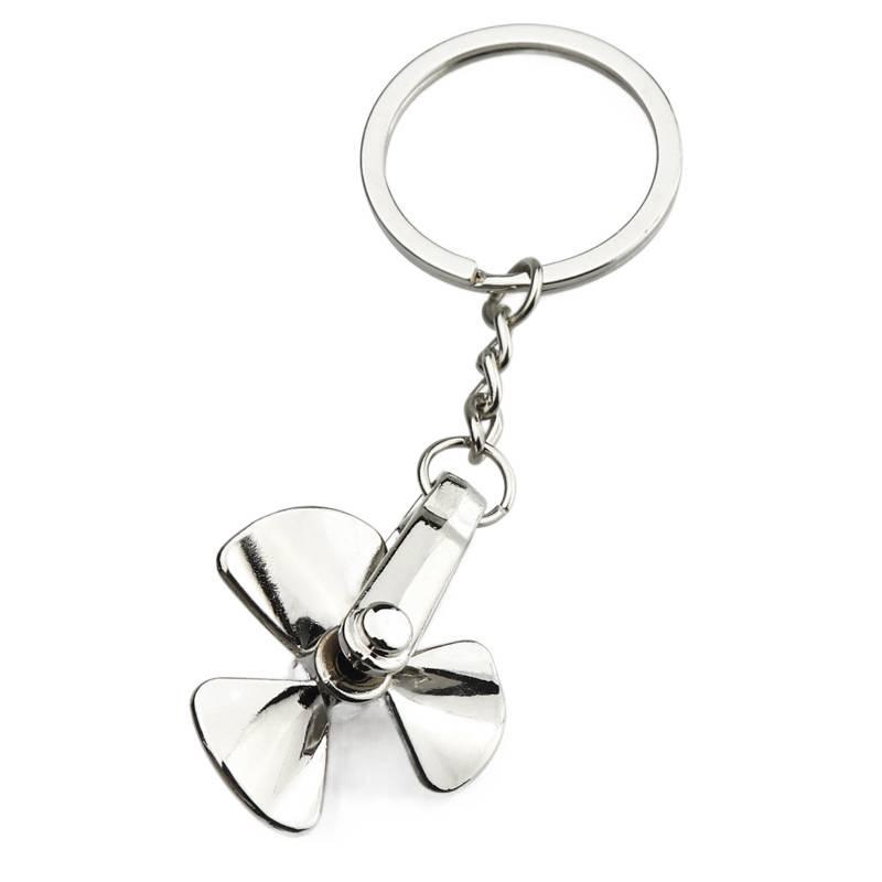 Windmill Keychain Metal Pendant for Men and Women - Car Key Souvenir Gift with Engraving