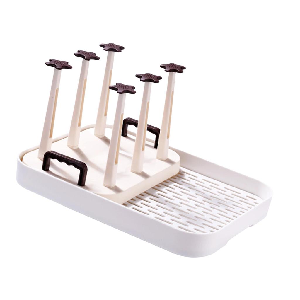 Cup Drying Rack Can Hold 6 Cups Drain Board Drinking Glass Drainer Thickened Cup Holder Rack Kitchen Countertop Restaurant Hotel
