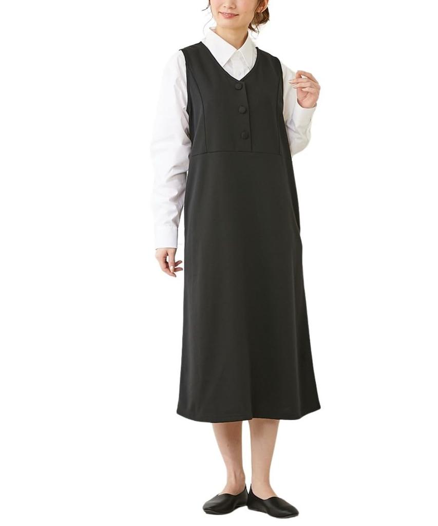 Nissen Formal Dress Suit and Nursing Cut and Sewn Ponte Jumper Skirt That Can Also Be Used As Office Maternity Size Plus Size [Pre- Post-natal Wear]