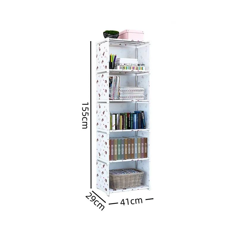 Simple Bookshelf Storage Rack Display Stand Book Organizer Creative Modern Home Decor Bookcase Trapezoid Book Shelf with Fence
