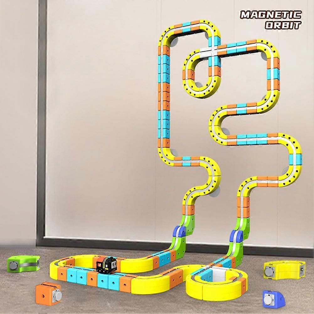 Anti-Schwerkraft Elektrische Eisenbahn, 167 Teile Flexibles Schienenauto-Set, DIY STEM Magnetisches Bau-Montageset, Weihnachts-Geburtstagsgeschenke für Kinder