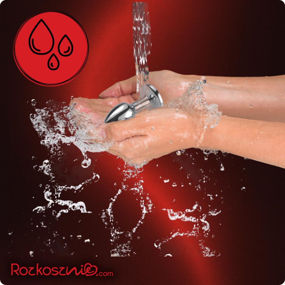 Ocelový kovový anální kolík pro začátečníky s diamantovým análním kolíkem sex DELICIOUSLY