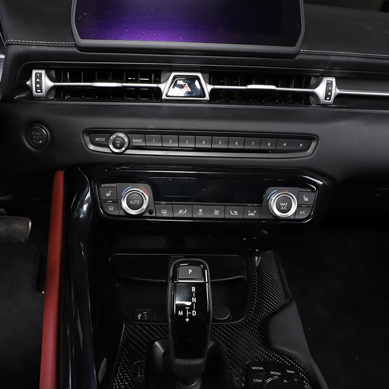 Car Central Control Knob Trim For Toyota GR Supra MK5 A90 2019-2022 Aluminum alloy Air Conditioner Volume Knob Ring accessories