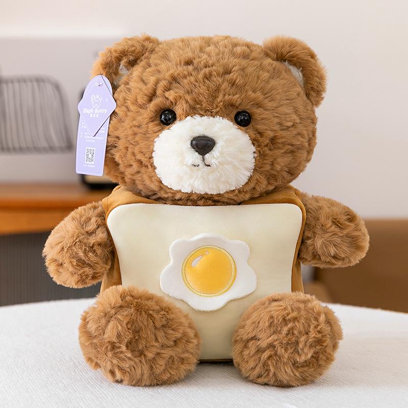 Love Bear Plush Doll: Croissant Cheese Style - Cute Companion Gift Toy