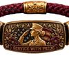 Regalo Romantico per Anniversario Camminata nella Fede Bracciale Intrecciato Donna, Uccello della Pace Floreale Delicato Fiore Charm Bracciale Smaltato, Cristiano Ispirazionale
