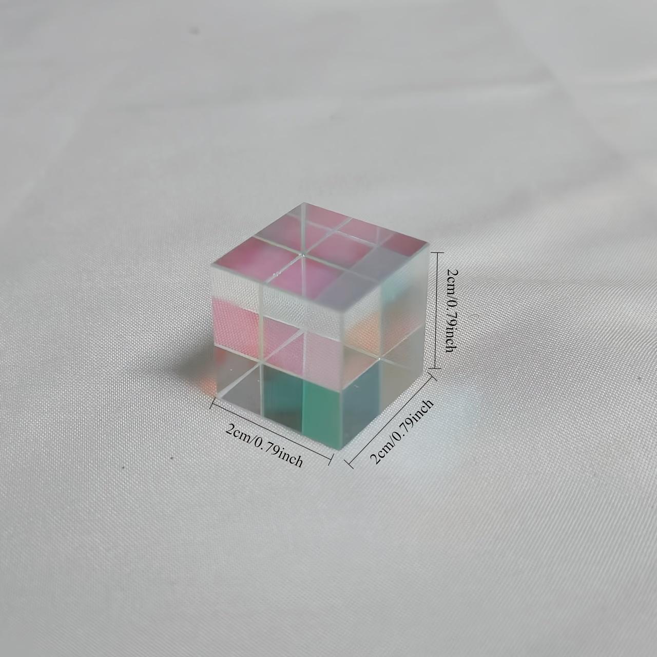 

1 шт. RGB Оптичний Скляний Куб Призма - Навчальна Іграшка Експеримент з Розкладання Світла Змішаних Кольорів, Вивчення Науки