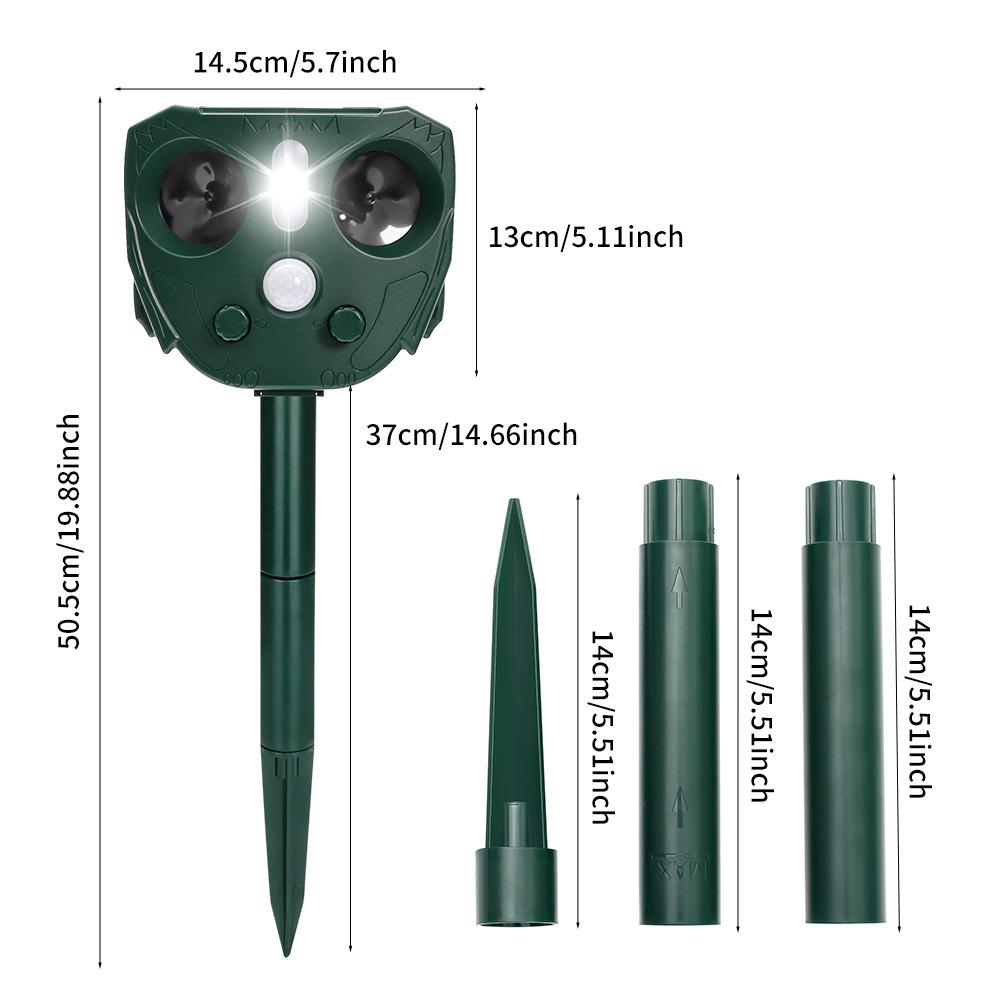 Solar Ultrasonic Animal Repeller with Infrared Sensor