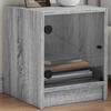 VidaXL Bedside Table with Glass Door, Nightstand, Telephone Table, Side Cabinet, Storage Furniture 836353