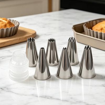 Edelstahl Spritztüllen Set Backwerkzeuge, Sahnekeks Tülle, Tortendekoration Spritzkopf, Backset