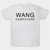 Men Black Print T-shirt Wang Computers No-Cut Transfer Paper Print Cotton Tshirt