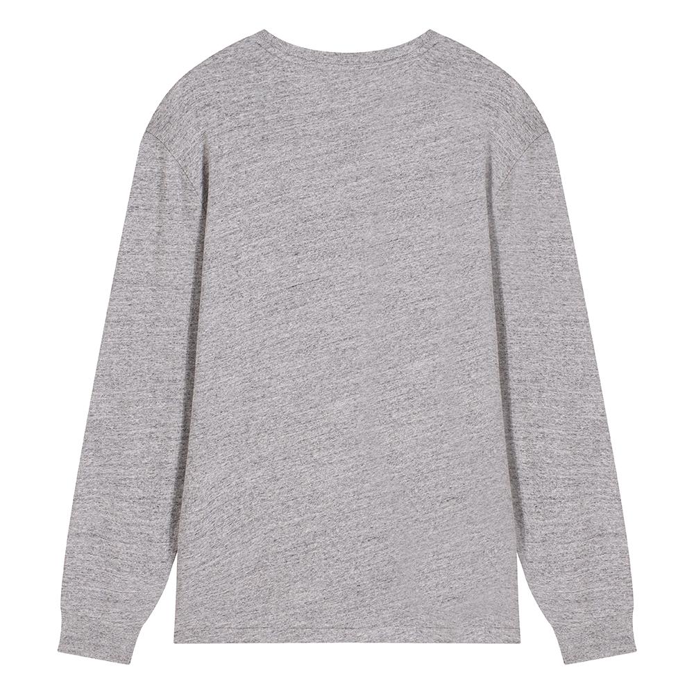 Polo Ralph Lauren Solid Color Pony Embroidered Crew Neck Long Sleeve T-Shirt Men Tops Gray 710627433-002