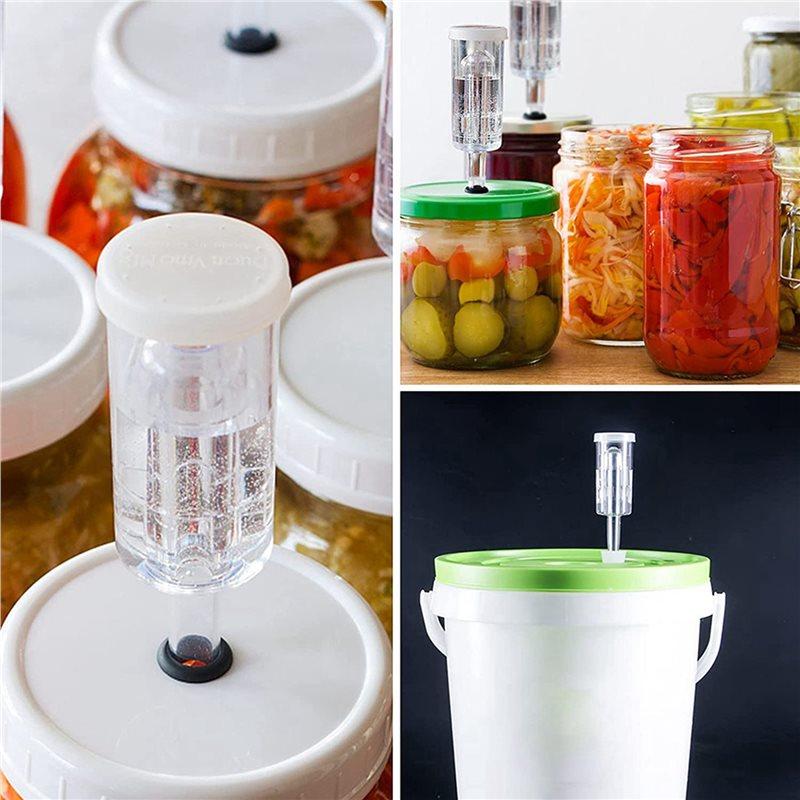 J1UL1N 12X Airlocks For Fermenting,Fermentation Airlock With Silicone Grommet, For Preservation,Brewing,Beer, Wine, Sauerkraut