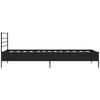 Bed Frame Black 75x190 cm Particleboard and Metal