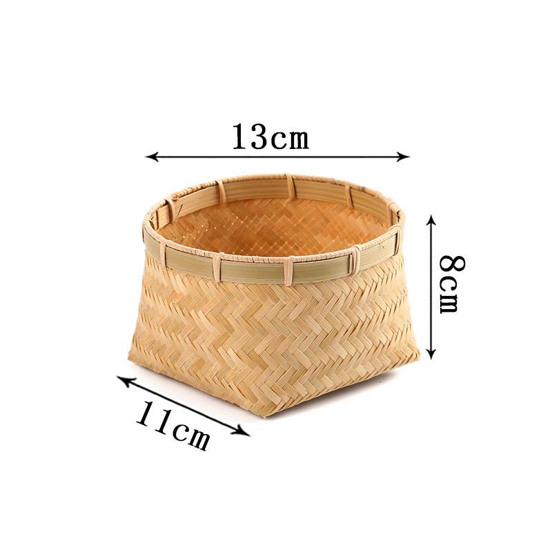 Bamboo Hand-Woven Tea & Snack Basket - Retro Wedding & Household Storage Basket