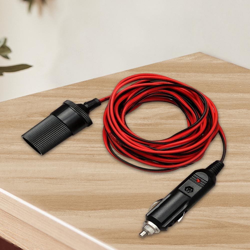 2M/5M Car Cigarette Lighter Extension Cable 12/24V 10A Car Charger Car Socket Power Adapter Cigarette Lighter Extension Cord