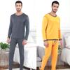 Men's Plus Size Velvet Thermal Underwear Set - Thickened for Autumn Warmth